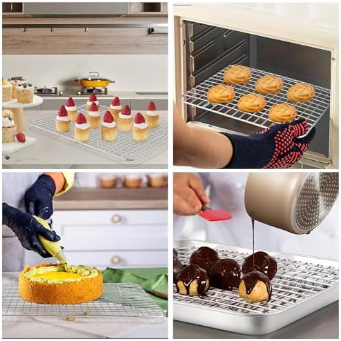 TeamFar Cooling Rack, Stainless Steel Baking Rack for Oven