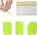 4 PCS Bench Scraper, Scraper Food Tool, Dough Scraper and Pastry Cutter by MocareHeath