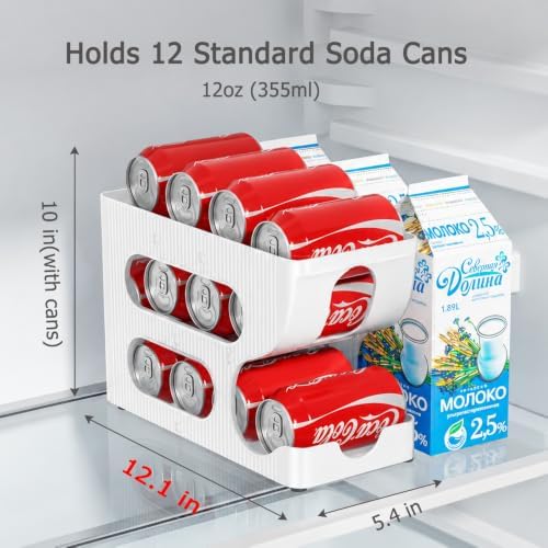 Sotfamily FIFO Soda Can Organizer for Pantry or Fridge, Holds 24 Cans