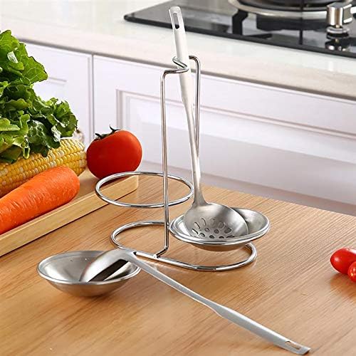 304 Stainless Steel Double Ladles Holder Vertical Spoon Rest Cooking Utensils - Image 2