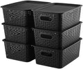 AREYZIN Storage Bins Plastic Storage Baskets With Lid Small Baskets
