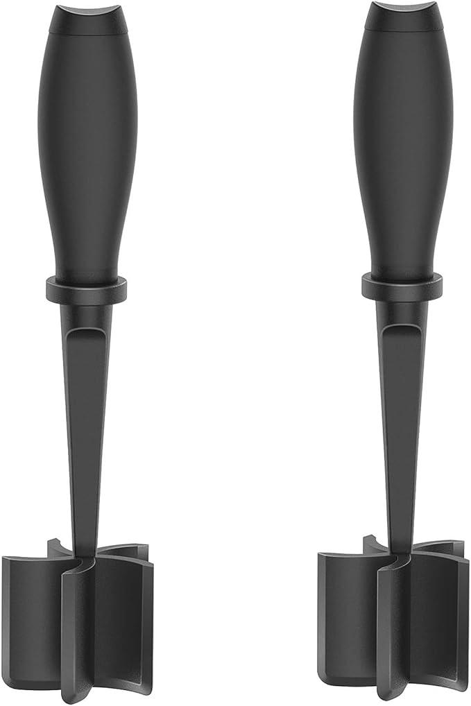 2 Pack Meat Chopper, 5 Curve Blades Ground Beef Masher, Heat Resistant Meat by TMEDW
