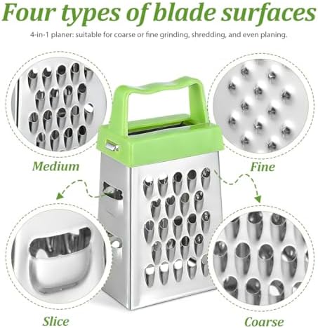 Beavorty 6 pcs Mini Cheese Grater Set Stainless Steel Mini Box Grater
