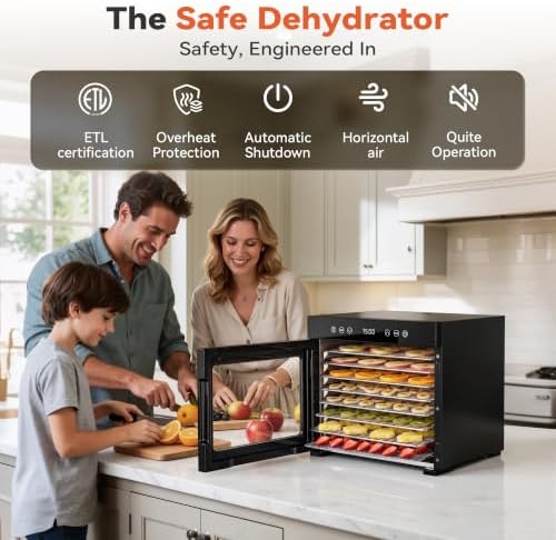 Manastin Food Dehydrator, 8 Stainless Steel Trays
