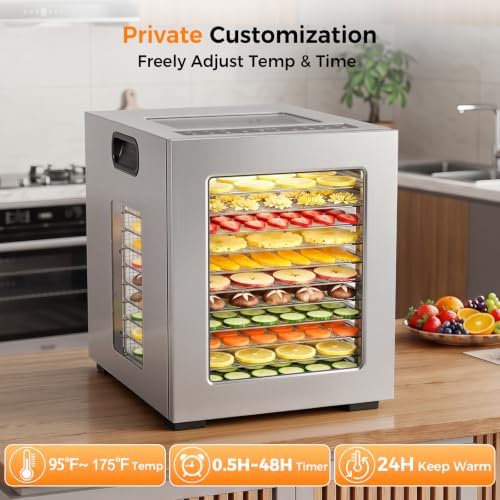 Suteck 14-Tray Pro Food Dehydrator, Stainless Steel
