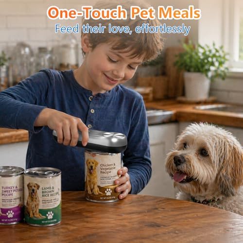 Electric Can Opener, One Touch Automatic Can Opener for Seniors