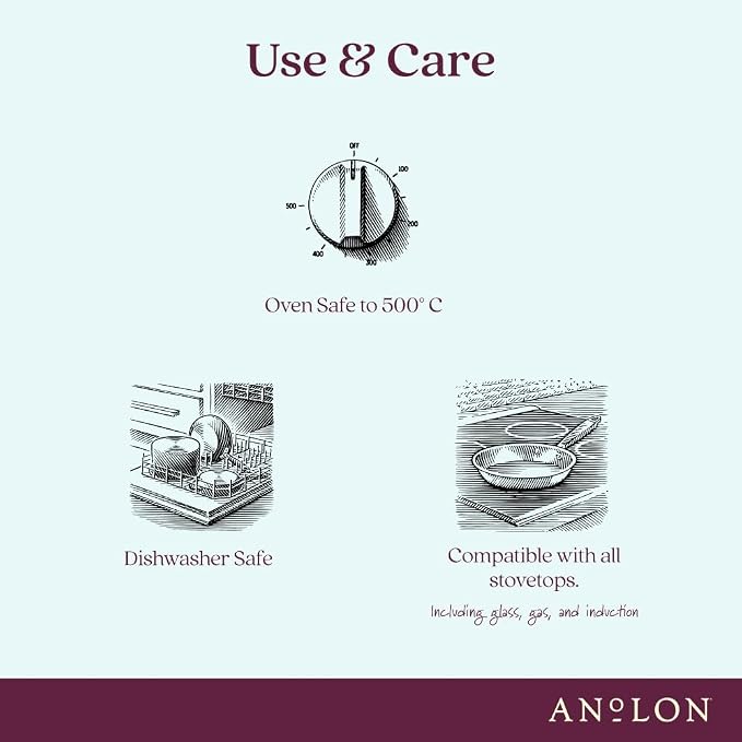 Anolon Nouvelle Stainless Steel Cookware Pots and Pans Set, 10 Piece - Image 8
