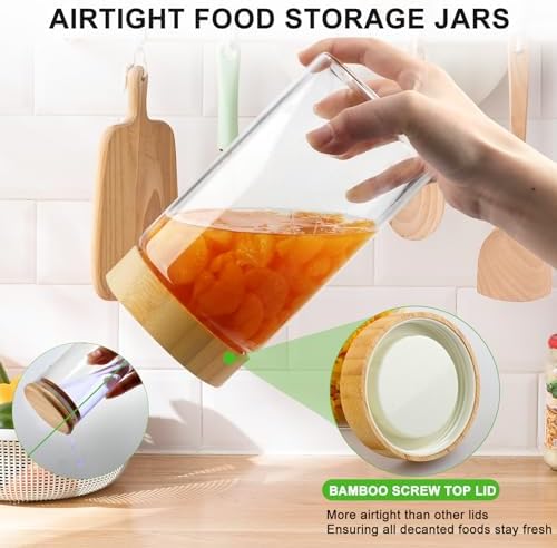AISIPRIN Airtight Glass Jar with Lid, Glass Storage Containers with