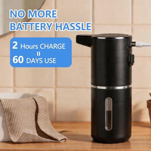 2-Pack Automatic Foam Soap Dispenser – USB Rechargeable Smart Hand