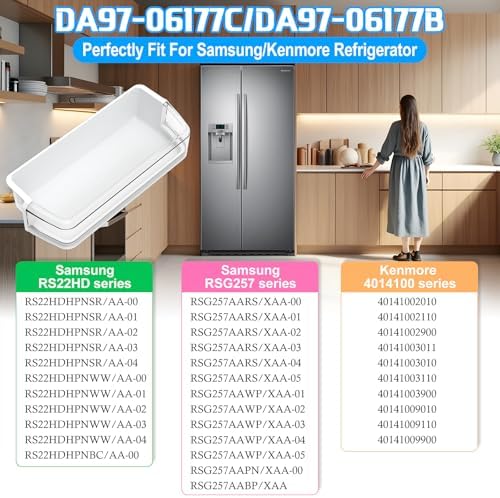 DA97-06177C Refrigerator Door Shelf Bin Compatible with Samsung