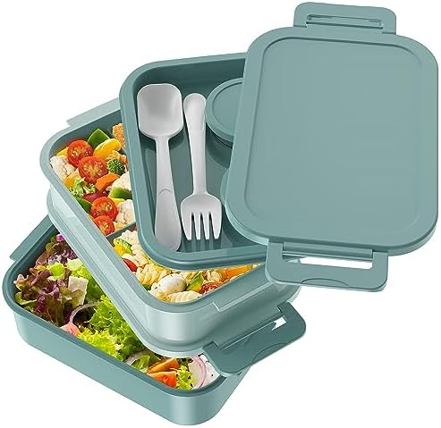 Jelife Bento Box Adult Lunch Box, 72oz Stackable Bento Lunch Box for