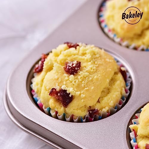 Muffin Cake Pan 12-Cavity, Heavy Duty Carbon Steel, Non-Stick Cupcake