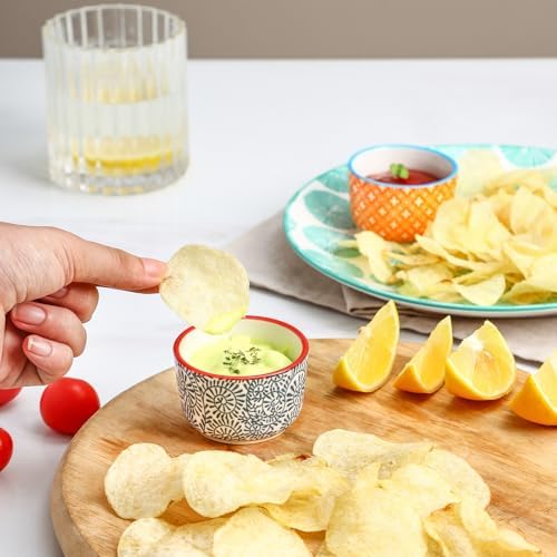 Selamica Ceramic Mini Ramekins, 2 OZ Creme Brulee Ramekins Oven Safe