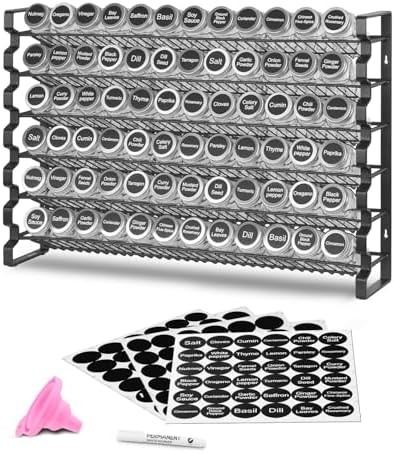VEVOR Spice Rack Organizer for Cabinet, Spice Organizer with 72 Empty