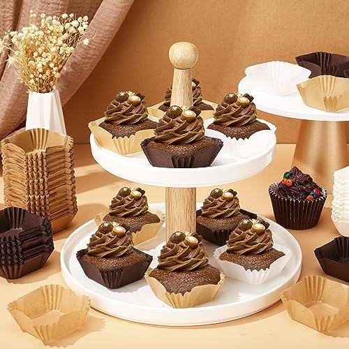 Uiifan 1200 Pcs Square Cupcake Liners 1.8" x 1.8" Square Brownie