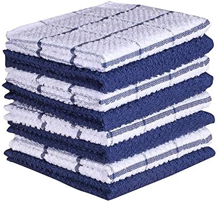 AMOUR INFINI Cotton Kitchen Dish Cloths Set of 8 – Highly Absorbent