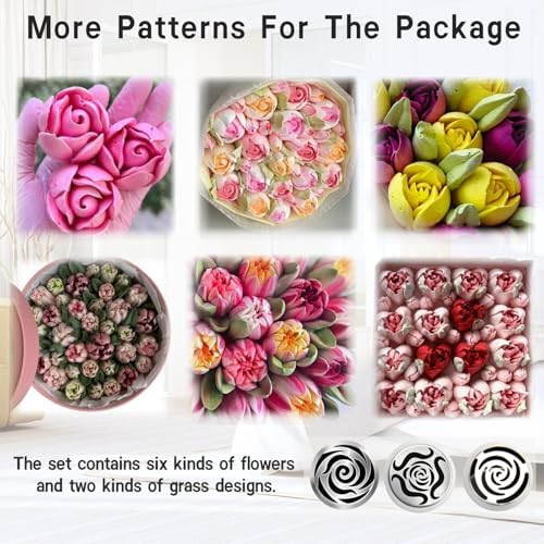 10PCS Extra Large Russian Piping Tips Stainless Steel 3D Flower