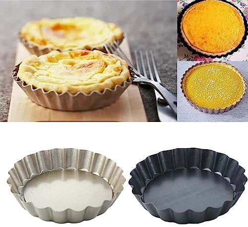 6pcs/set 4inch Tart Pan, Removable Bottom Mini Pie Muffin Cupcake Pans