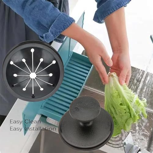 3-1/8 Inch Kitchen Sink Drain Splash Guard with Sink Stopper, Garbage