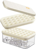 Brigii Ice Cube Tray with Lid&Bin, Ice Cube Mold with 56 Cubes, Stackable Ice by Brigii