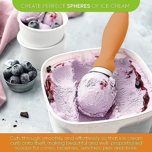 Spring Chef Professional Ice Cream Scoop & Stainless Steel Swivel