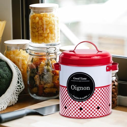 Potato Storage Buckets and Lids 3 Pcs with Vent Design Stainless Steel