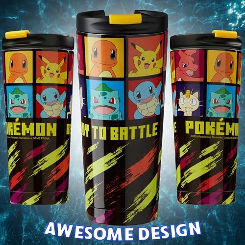 Get Trend Pokemon Insulated Tumbler for Hot Cold Drinks, 15oz
