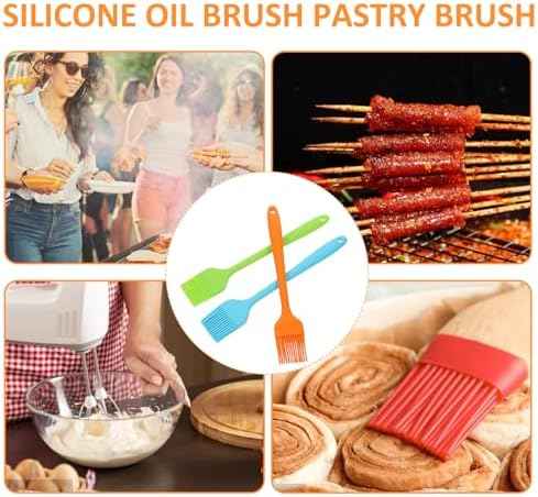 Sosoport 3pcs Silicone Pastry Basting Brush Set for Bbq and Baking