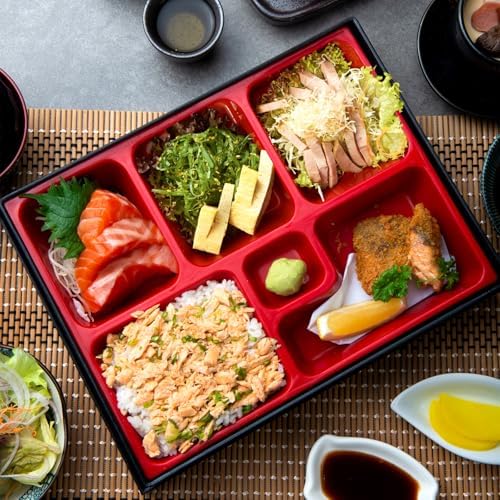 Teenyyou 1 Pcs Japanese Bento Box, 12 x 9.5 x 2.2 Inch