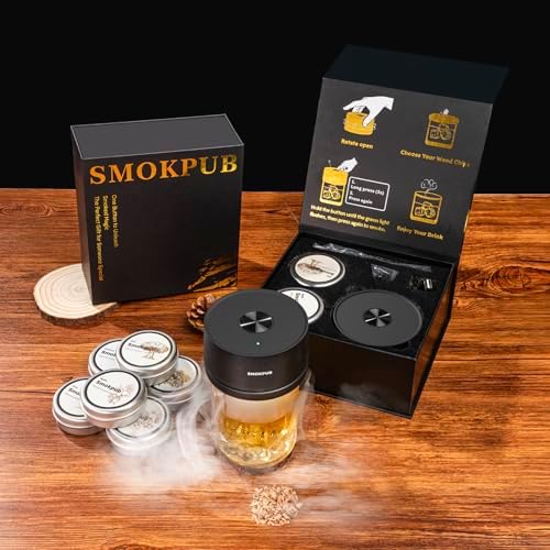 Electric Whiskey Smoker Kit, Cocktail Smoker with Heating System