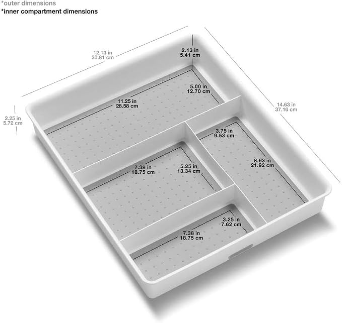 madesmart 4 Compartment Drawer Organizer, Office Tools, & Small Household Items - Image 4