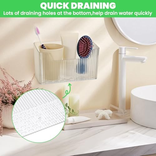 4-Pack Adhesive Cabinet Door Organizer Set, Clear Inside Cabinet Door