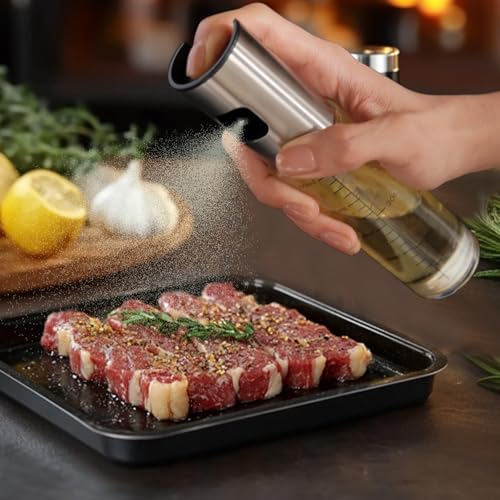Oil Sprayer for Cooking, 3.5 oz Glass Bottle