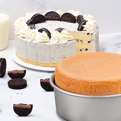 3-Pack 6 Inch & 3-Pack 8 Inch Aluminum Round Cake Pan, Round Layer