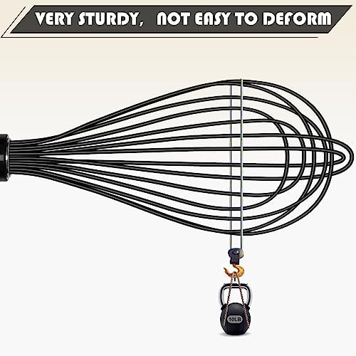 TEEVEA Silicone Whisk 11 Inch, Nonstick Heat Resistant for Cooking