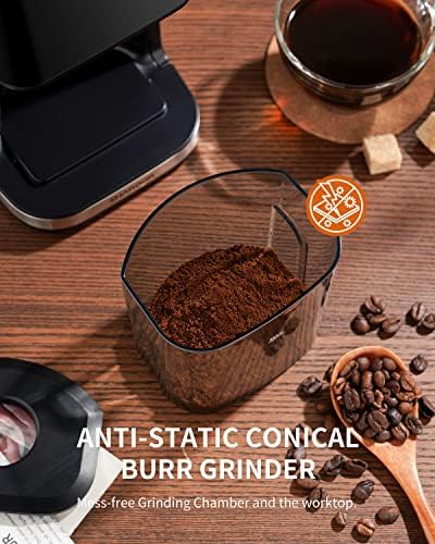 SHARDOR Conical Burr Espresso Coffee Grinder, 51 Settings, Stainless