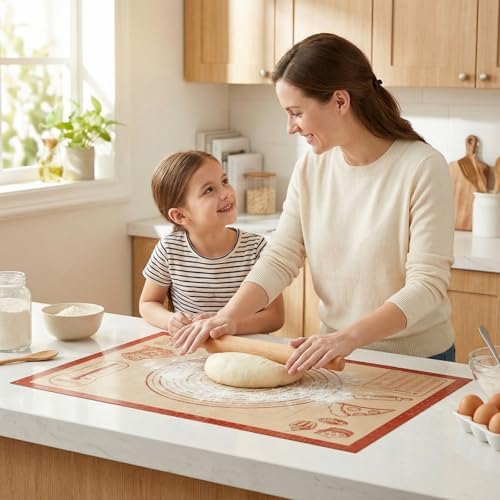 Silicone Pastry Dough Mat, 28 x 20 Inch, Extra Large