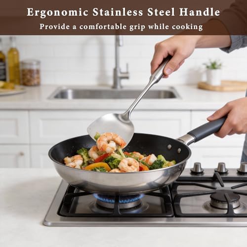 4-Piece Stainless Steel Wok Spatula Set