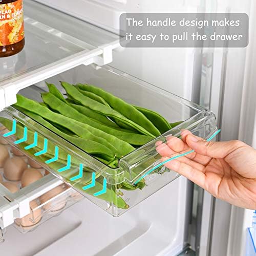 URALFA 2 Pack Fridge Drawer Organizers