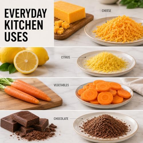 HIC Kitchen Professional Grater Zester, Stainless Steel, Non-Slip Base