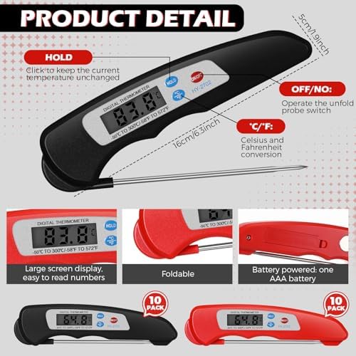Copkim 20 Pcs Digital Meat Thermometer