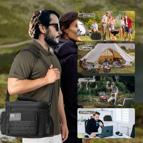 QT&QY Tactical Insulated Lunch Bag (Black)