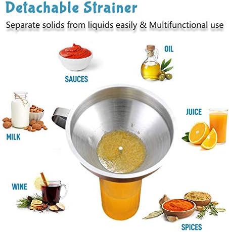 Kitchen Funnel for Filling Bottles, 304 Stainless Steel Food Funnels