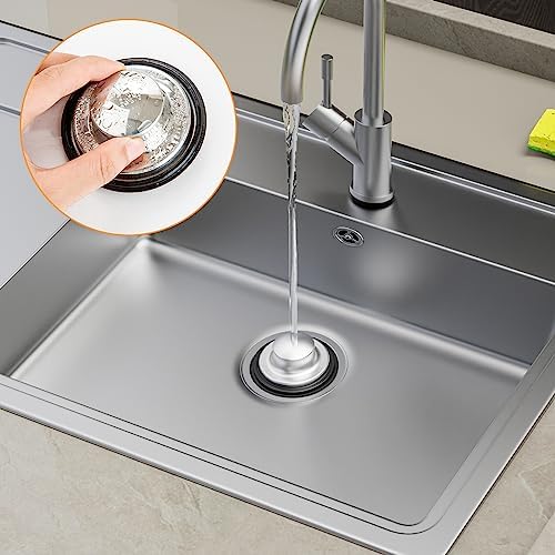 Huntonry Sink Stopper and Drain Strainer, 2PCS, 3-1/2 Inch