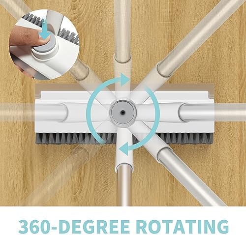 AIR U+ 3 in 1 Floor Scrub Brush with Long Handle