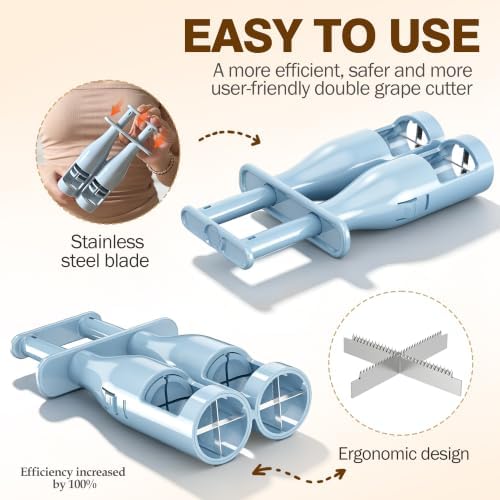 Double Barrel Grape Cutter for Toddlers
