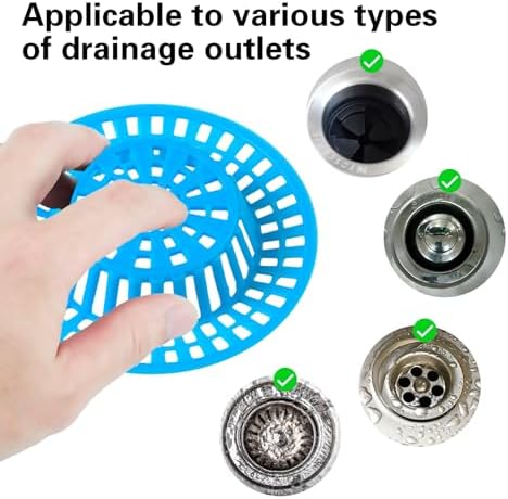 Shower Drain Hair Catcher, Sink Strainer, 24-Pack