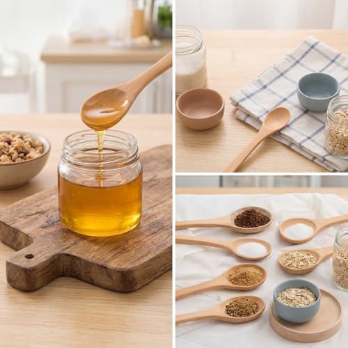 Boao 30 Pcs Small Wooden Spoons, 5.12'' L, Light Brown