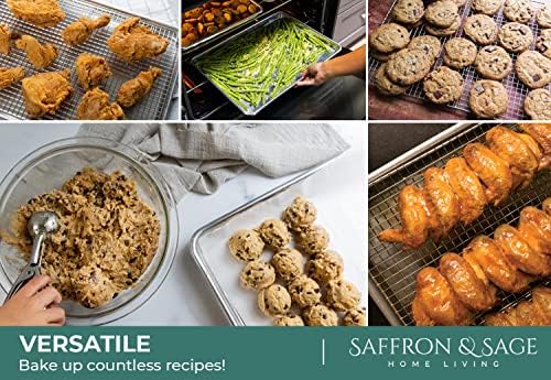 Commercial Quality Cookie Sheet and Rack - Aluminum Half Sheet Baking