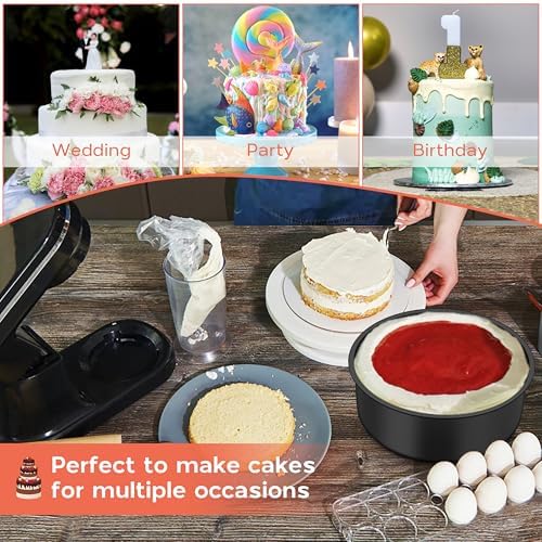 Onader 6 Inch Small Cake Pans Sets of 3 for Baking, Round Smash Cake